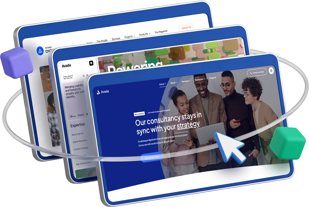 3D landing page mockup with conversion elements, forms, and call-to-action buttons representing high-converting landing page design